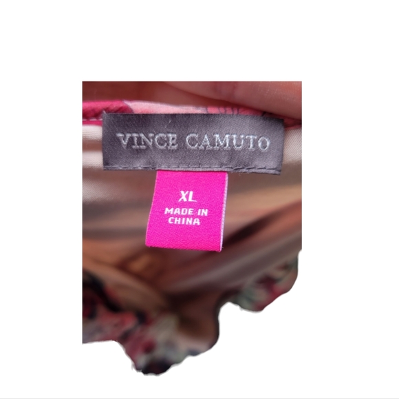 Vince Camuto Pink and Purple Floral Print Blouse Sz XL - Picture 2 of 2